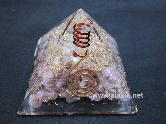 Picture of Lepidolite Orgone Pyramid Copper Coil