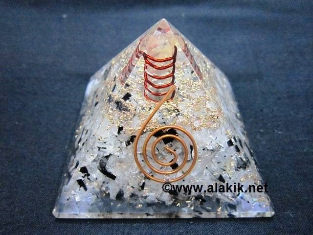 Picture of Rutilated Quartz Orgone Pyramid Copper Coil