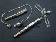 Picture of Black Wiccan Metal Wand pendulum