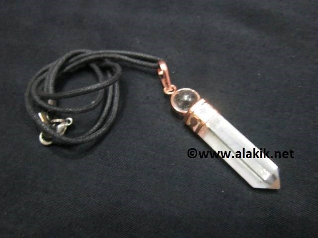 Picture of Crystal Quartz copper 2pc Pendant with cord