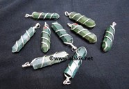 Picture of Bloodstone Wire Wrapped Pencil Pendants