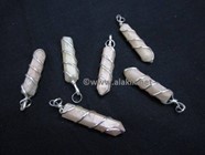 Picture of Cream Moonstone Wire Wrapped Pencil Pendants