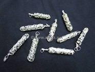 Picture of Dalmation Jasper Wire Wrapped Pencil Pendants