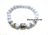 Picture of Blue Lace Agate Buddha Elastic Bracelet