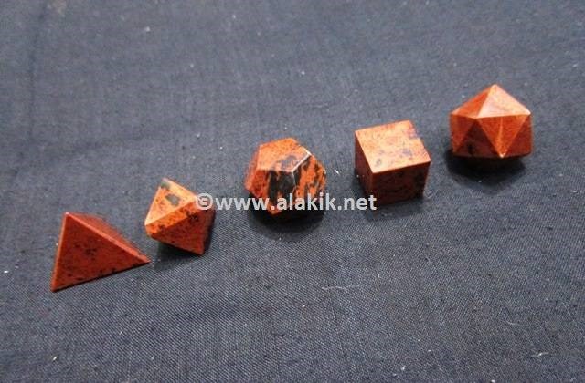 Picture of Mahogany Obsidian 5pcs Geometry set