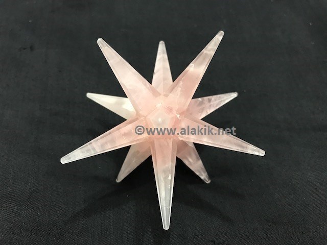 Picture of Rose Quartz 12 point Handmade Stars