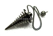 Picture of Hard Coil Black Metal Wiccan Pendulum