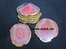 Picture of Red Onyx Coasters Gold Plated, Picture 1