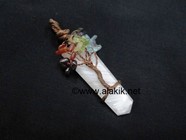 Picture of Scolecite Flat Stick Chakra Tree of life Copper pendant