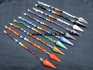 Picture of 10 Chakra Pendulum Set with Chakra Chips Beads chain