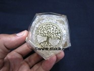Picture of Clear Quartz Orgone Dodecahedron with Tree of Life