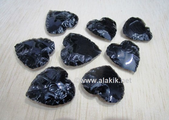 Picture of Black Obsidian Flinted Heart