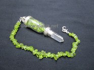 Picture of Peridot Chip Bottle pendulum with Peridot chip OM chain