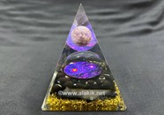 Picture of Blue Nubian Pyramid with Floating Amethyst  Ball