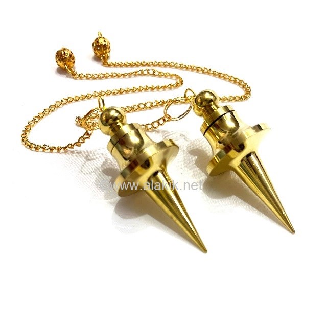 Picture of Golden Pointed UFO Brass Pendulum