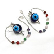 Picture of Evil Eye Ball Pendulum with Chakra Chain