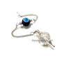 Picture of Crystal Quartz Facetted Ball Pendulum with Evil Eye Bead Chain, Picture 1