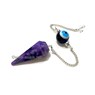 Picture of Amethyst Facetted Pendulum with Evil Eye Chain, Picture 1