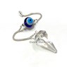 Picture of Crystal Quartz Facetted Pendulum with Evil Eye Chain, Picture 1