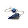 Picture of Lapis Lazuli Facetted Pendulum with Evil Eye Chain, Picture 1