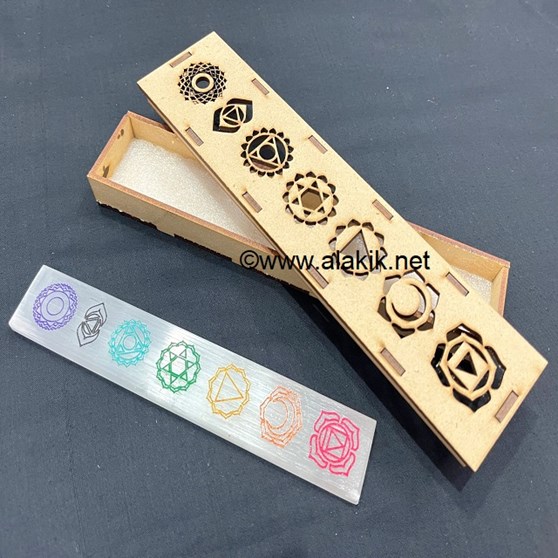 Picture of Selenite Charging Plate with Chakra Box 