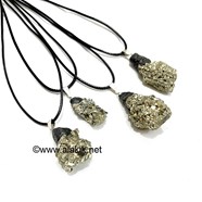 Picture of Pyrite Drusy Pendants with Cord 