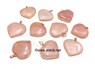 Picture of Rose Quartz Rosegold Plated Heart Ring Pendants, Picture 1