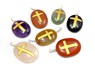 Picture of Mix Gemstone Deep Engrave Cross pendants, Picture 1