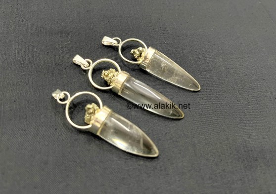 Picture of Crystal Bullet Pendants with Sparkling Pyrite