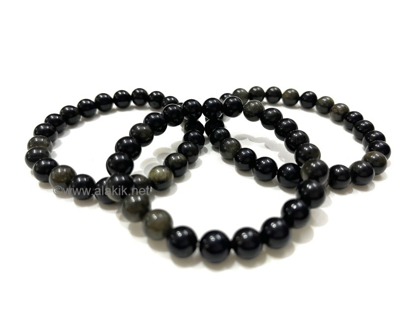 Picture of Black Obsidian Elastic bracelet