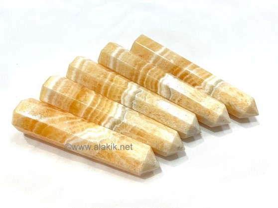 Picture of Banded Yellow Calcite Obelisk 