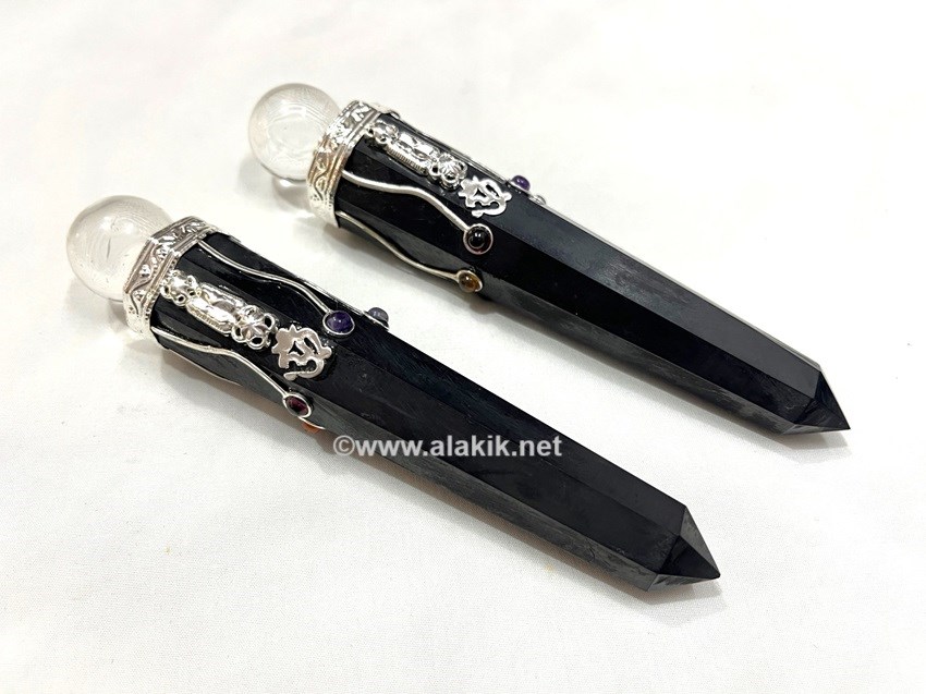 Picture of Shungite Chakra Hanging Look Wand