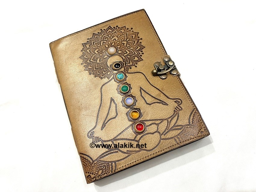 Picture of 7 Chakra Handmade Leather Journal Diary