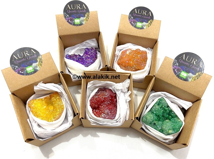 Picture of Aura Quartz Druzy in Gift Box