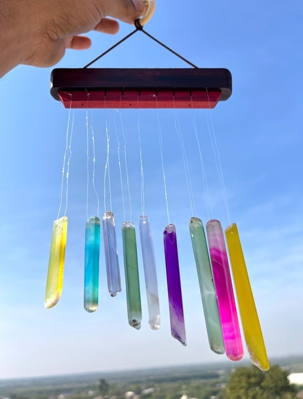 Picture of Mixed Color Agate Pencil Wind Chimes